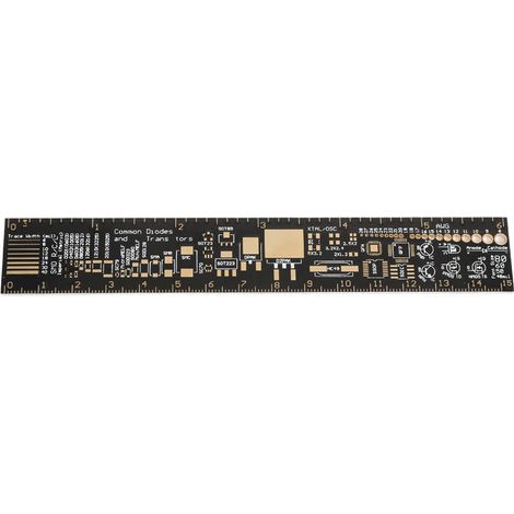 Règle multifonctionnelle de 15 cm (6 pouces) pour circuits imprimés, outil de mesure destiné aux ingénieurs en électronique (1/5)