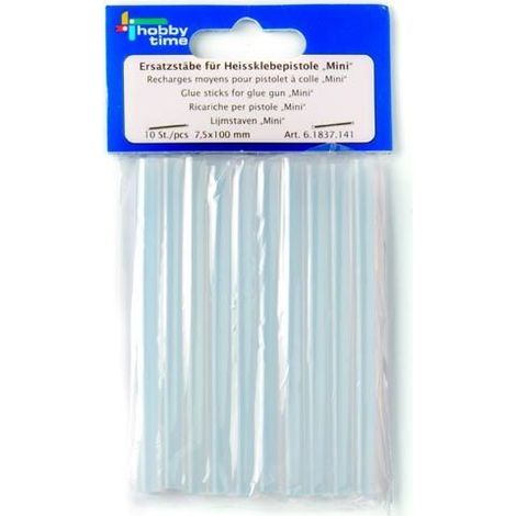 Glorex Ersatzstäbe für Mini 7,5 x 100 mm, 10 Stück Bastelkleber