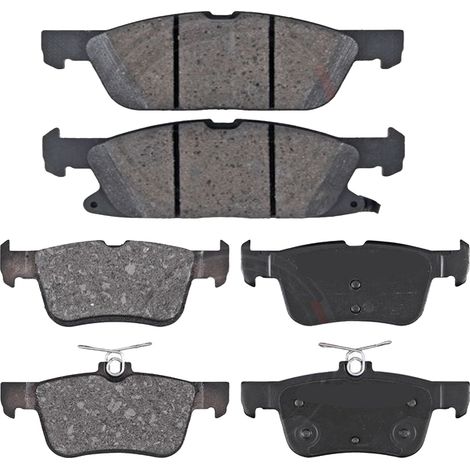 KIT PASTIGLIE FRENO ANTERIORI E POSTERIORI compatibile con FORD GRAND C-MAX (DXA/CB7, DXA/CEU) / PASTIGLIE FRENANTI AUTO OEM FDB4319,FDB1931 / SOSTITUZIONE DIRETTA / BASSA POLVERE / SILENZIOSO