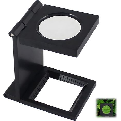 Loupe - Loupe pliante - Loupe pliante grossissante x10 - ABS - Loupe de bijoutier - lens de 28 mm - Pliable - Loupe de lecture - Accessoires d'examen de bijoux - 53 x 38 x 57 mm - Zwart (1/5)