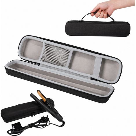 Étui de voyage résistant à la chaleur pour lisseur, EVA, noir, organisateur de rangement portable (1/5)