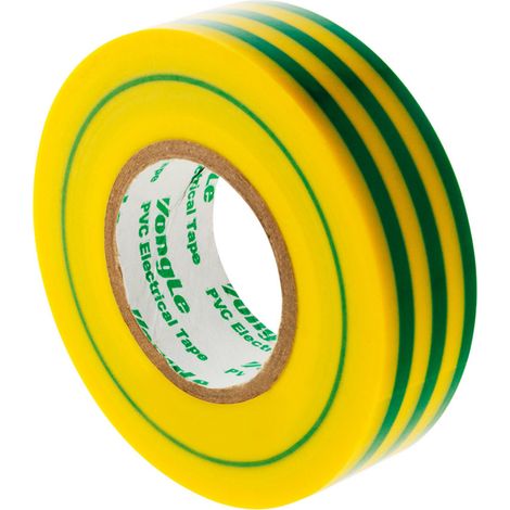 Rouleau adhésif 19mm x 20m - Jaune/Vert - Zenitech