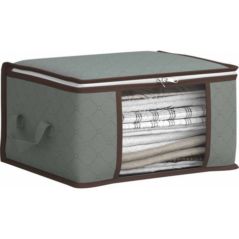 Maison Exclusive - Scatola di stoccaggio con finestra laterale trasparente Grigio (1/5)