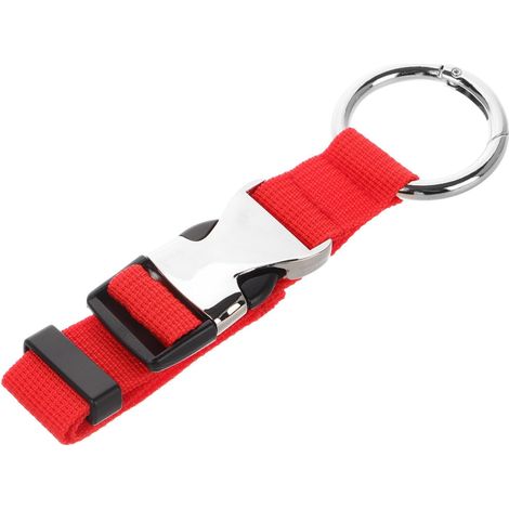 Correa ajustable de nailon rojo para equipaje, ideal para maletas y viajes. (1/5)