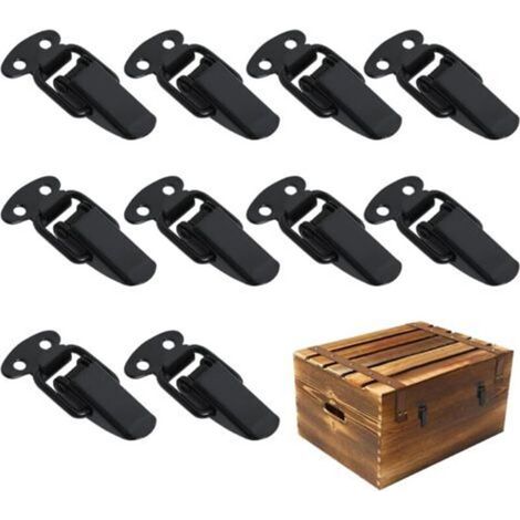 10 Pieces Spring Toggle Latch, Lever Fastener, Toggle Latch, Clasp, for Toolbox Storage Box Drawer Trunk (1/5)
