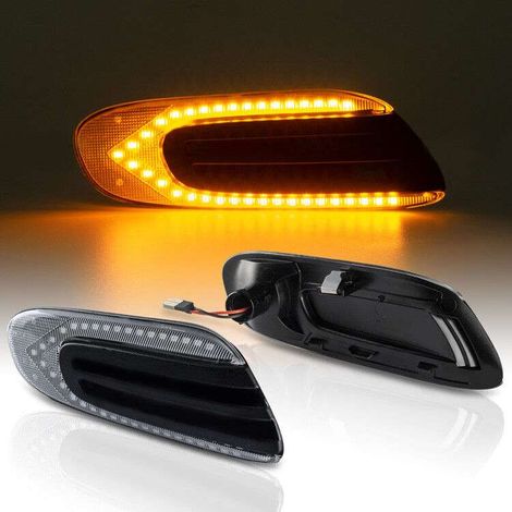 KIT 2 INDICATORI DI DIREZIONE LATERALI A LED COMPATIBILE CON Mini F55 F56 F57 dal 2014 , VETRO TRASPARENTE (1/4)