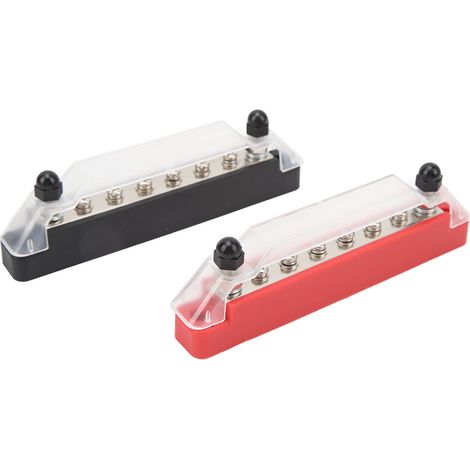 Distributeur de courant M6 150A 8 voies, barre omnibus double borne DC12V-48V rouge/noir, paire pour voiture et bateau (1/5)