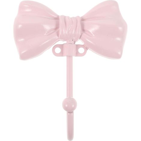 Patère Murale en Métal Rose à Nœud Décoratif, Crochet Arc Simple 10,4 X 8,6 X 4 Cm, Support Mural Polyvalent pour Manteaux, Serviettes, Paquet, Chambre et Salle de Bain (1/5)