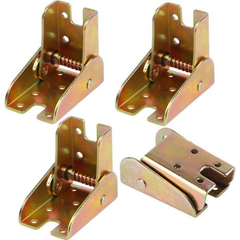 Ensemble de 4 pieds pour table pliante, charnières pliantes autobloquantes, charnières autobloquantes à 90 degrés, charnières pour table pliante, support de pied pour table pliante d'établi. (1/5)