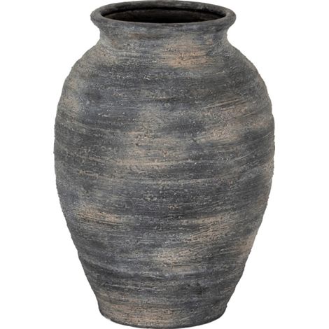 Marra Medium Olpe Vase - Ceramic - L26 x W26 x H34 cm - Black