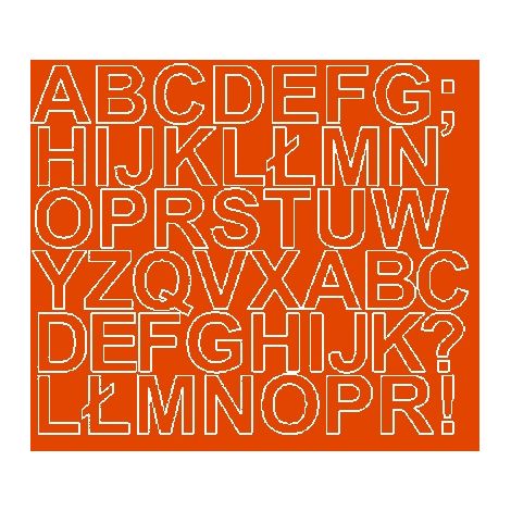 Selbstklebende Buchstabenaufkleber, 3 cm, orange glänzend (1/2)