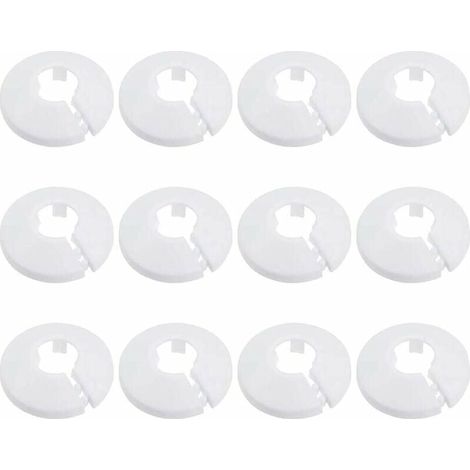 Couvercle De Tube De Chauffage - 45 mm - Diamètre Intérieur 16 mm - Blanc - Pour Tubes De 15 mm - 12 Pièces (1/5)