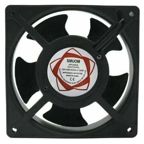 Ventilateur axial haute température 120 x 120 x 38 mm – Pales en métal silencieuses – Compatible poêles et cheminées – Installation rapide