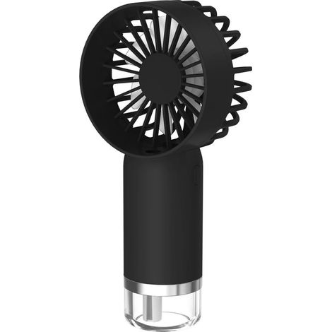 Ventilateur Brumisateur Portable – Mini Rechargeable USB 3 Vitesses – Appareil Fraîcheur pour Bureau & Plage – Noir (1/5)