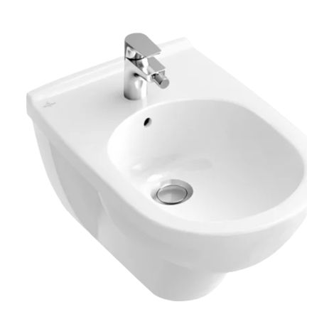 Villeroy & Boch O.novo - Bidet suspendu à un trou avec trop-plein, 360 mm x 560 mm, blanc - bidet, à un trou pour la robinetterie 54600001