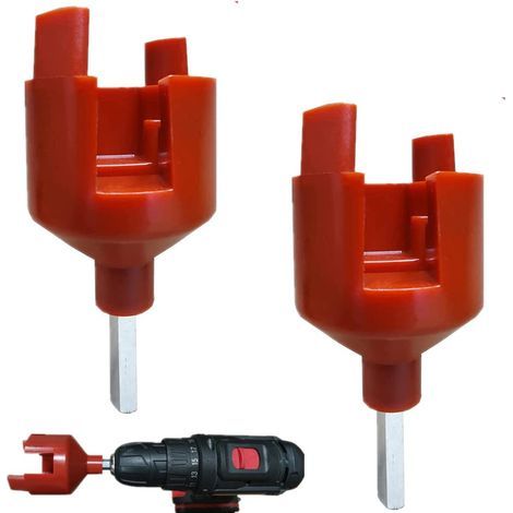 Lot de 2 mandrins de clôture électrique en plastique pour poteaux de clôture électrique - Clés de mandrin professionnelles sans fil - Installation rapide et facile (1/5)