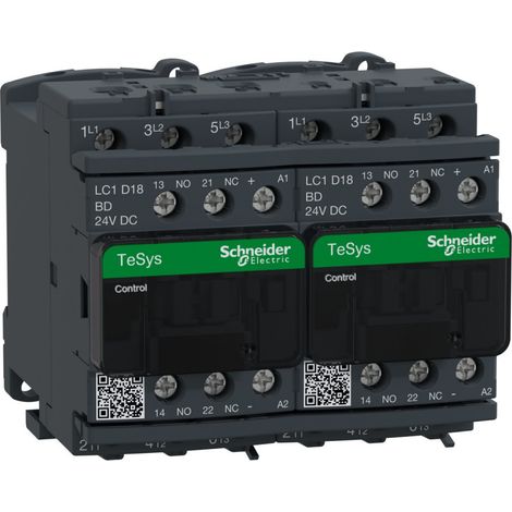 LC2D18BD CONTACTEUR INVERSEUR 24V DC 7,5kW SCHNEIDER LC2D18