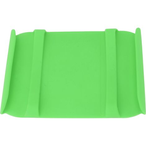 Tapis de cuisine en silicone, résistant à la chaleur, avec poignée, protège des brûlures, antidérapant, alternative aux gants de cuisine, vert (1/5)