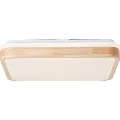 Brilliant Tumeo LED Deckenleuchte 40x40cm holz hell/weiß, Metall/Holz, 1x LED integriert, 24 W , (Lichtstrom: 2400lm, Lichtfarbe: 3000K)