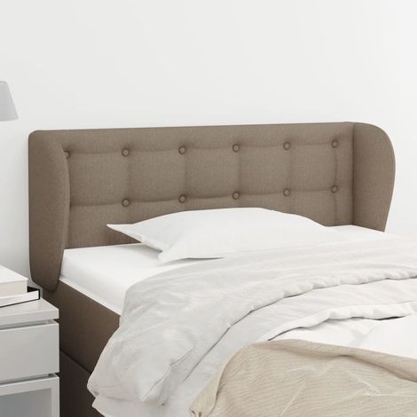 Kopfteil mit Ohren Taupe 93x23x78/88 cm Stoff (1/5)