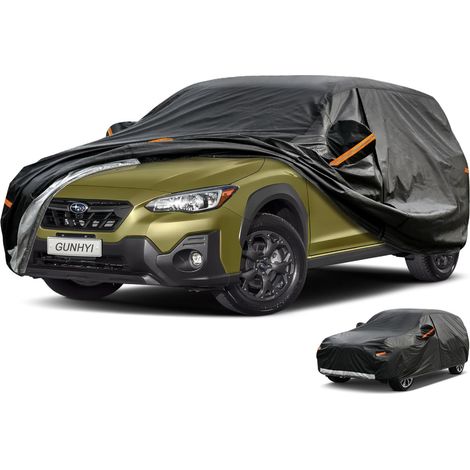Housse de VUS imperméable toutes saisons pour automobiles, à 7 couches, robuste, pour l'extérieur, universelle, convient pour Subaru CrossTrek, Hyundai Venue, Kia Seltos, Jeep Compass, Nissan,Fit SUV  (1/5)
