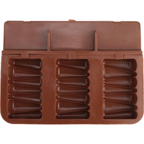 Moules à glace en silicone, outil de moulage de glace à faire soi-même, accessoires de cuisine marron (1/5)