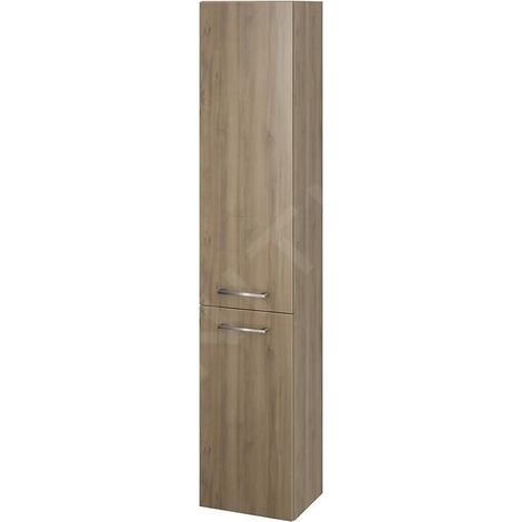 Cersanit Lara - Armoire haute 150x30x25 cm, 2 portes reversibles, noyer S926-008-DSM (1/3)
