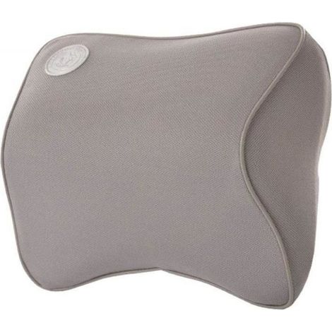 Coussin Appui-tête - Mousse Mémoire - Pour Siège Voiture - 27 x 22 x 12 cm - Gris - 1 Pièce (1/4)