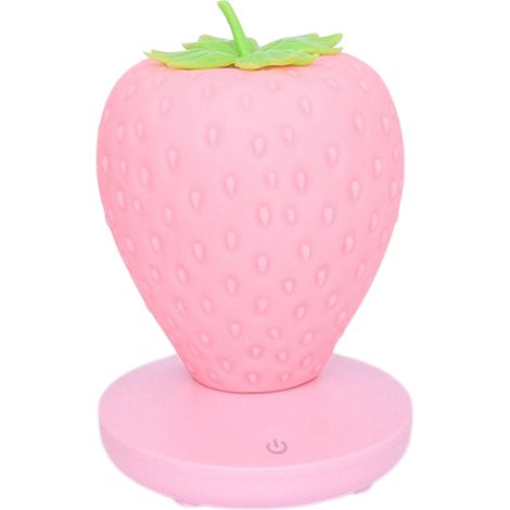 Veilleuse fraise, jolie lampe fraise en silicone, adorable veilleuse LED, lampe de chevet à couleurs changeantes, idéale pour les anniversaires, les fêtes et autres occasions. (1/5)