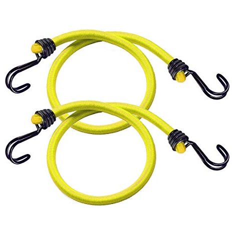 MASTER LOCK Cavi Elastici con Ganci [Confezione da 2 Pezzi] [Corda 100 cm] [Gancio Invertito] 3022EURDAT - Ideale per Giardinaggio, Trasporto, Trasloco, Campeggio (1/4)