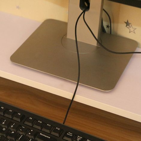 Monitorständer aus Holz, LED-Computer-Riser, Desktop-Organizer, Präsentationsständer, violett-weiß