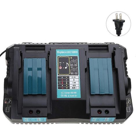 Chargeur de batterie Li-ion compatible 18V 14.4V pour BL1430 BL1830 DC18RD - Alimentation US (1/4)