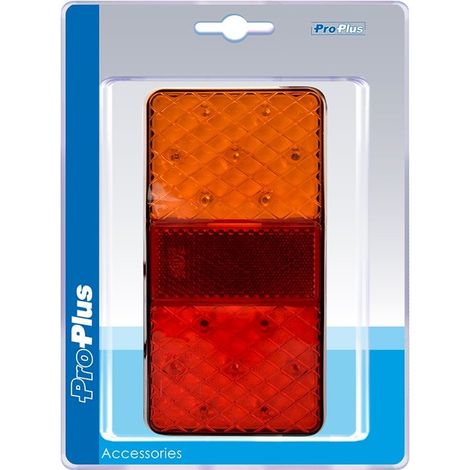 Fanale posteriore 12/24V 4 funzioni LED 100x100mm in blister (1/5)
