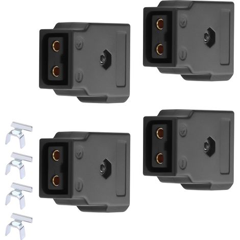 Connettori femmina D-tap a 4 pezzi, presa di alimentazione con connettore femmina D-tap P-tap con batteria per reflex digitale Anton-Bauer IDX V Mount, placcata in oro (1/5)