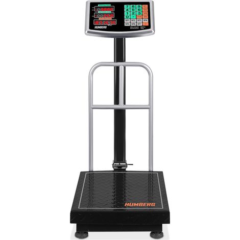 Balance industrielle 300 kg – Précision 0,05 kg – Affichage LCD rétroéclairé – Plateforme en acier inoxydable renforcé