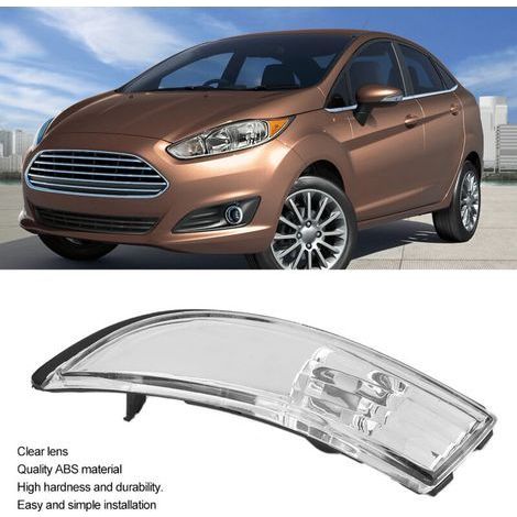 Lentille d'indicateur de rétroviseur d'aile de porte transparente pour Ford Fiesta MK7/MK7.5 2009-2017 cté gauche (1/4)