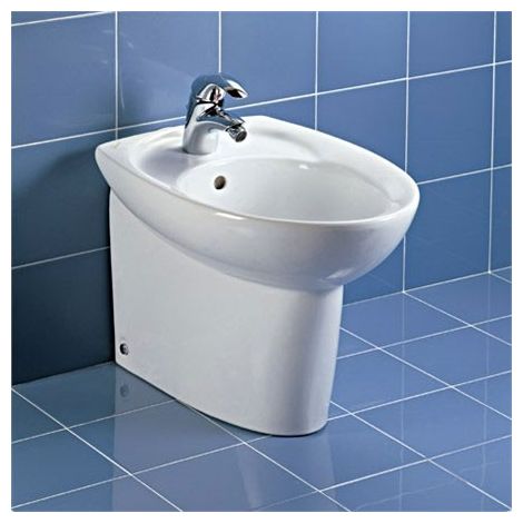 Dahlia bidet monoforo a terra filo parete, completo di fissaggi a pavimento J318600