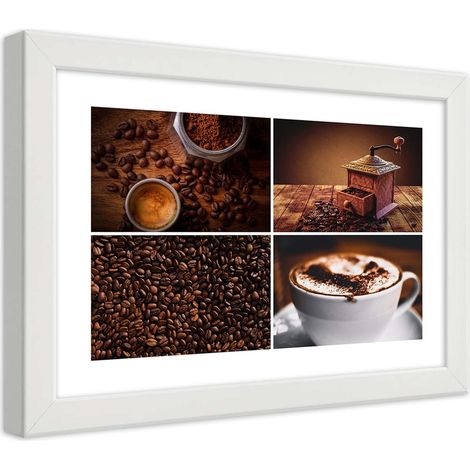 Quadro con cornice, Macinacaffਠe caffਠin grani - 90x60 (1/5)