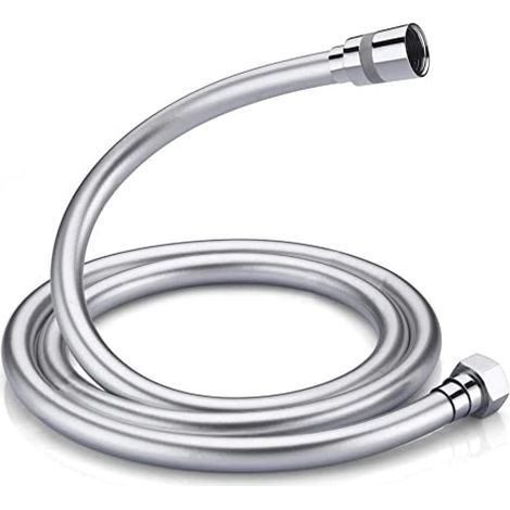 Flexible de douche universel (G1/2", 1,5 m), résistant à la torsion et aux nœuds, PVC blanc-ARCAN (1/5)