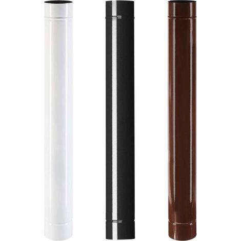 TUBO SMALTATO PER STUFE cm 50 ø 10 nero lucido