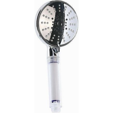 Cleafe - Soffione Doccia Doccetta Multigetto Rotondo 11x25 Cm Massaggio Anticalcare 79699 - (1/2)