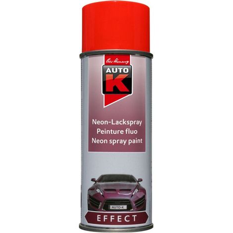 Bombe de peinture - Métal, tôle et plastique - Rouge fluo - 400ml - Auto-K (1/2)