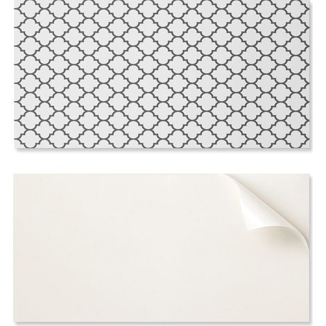 Panel decorativo de vinilo para pared con estampado de 100x50 cm y dise帽o de formas sim茅tricas.