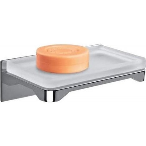 COLOMBO DESIGN Forever porta sapone vetro satinato cromato codice prod: B29010CR-VAN