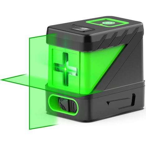 Irovami Niveau laser 2 lignes vert – Autonivelant 4°, vertical/horizontal, haute luminosité – Idéal pour carrelage, portes, fenêtres, construction (1/5)