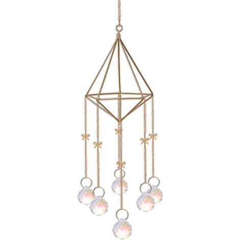 Sun Catcher - Crystal Prism Hanging Decor - For Windows Walls Cars Plants - Air Plant Holder - 1 Piece (1/5)