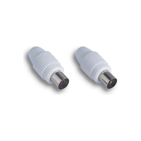 SPINA + PRESA COASSIALE TV SELF FME - MM 9,5 OHM 75 CF=PZ 2- 5 confezioni