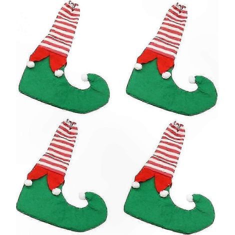 Set mit 4 grünen Tischbeinschonern, festlichen Bodenabdeckungen für Weihnachtsdekorationen, Partyzubehör (1/5)