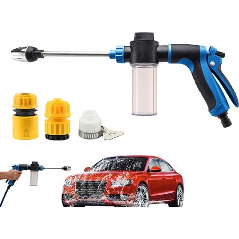 Nettoyant Mousse Auto Régulateur de Modes de pulvérisation à mousse haute pression multi-ports pour tuyau d'arrosage télescopique Pour voiture, camping-car, camion, jardin, terrasse (1/5)