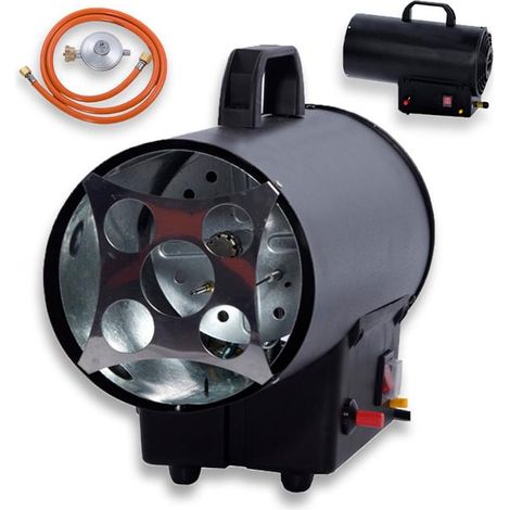 Canon a air chaud - FUXTEC FX-GH10 - Au gaz 10kW 300 m3/h IP44 Import Allemagne détendeur FR non inclus